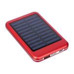 Bateria externa solar de alumínio com bordas coloridas 4.000 mAh sexta vista