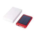 Bateria externa solar de alumínio com bordas coloridas 4.000 mAh oitava vista