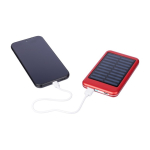 Bateria externa solar de alumínio com bordas coloridas 4.000 mAh nona vista