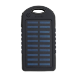 Bateria externa solar com lanterna lateral 4.000 mAh cor preto primeira vista
