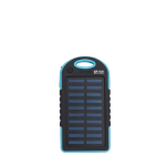 Bateria externa solar com lanterna lateral 4.000 mAh cor azul vista principal