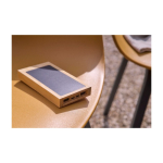 Bateria externa solar em bambu com indicador luminoso 10.000 mAh sétima vista