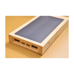 Bateria externa solar em bambu com indicador luminoso 10.000 mAh oitava vista
