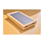 Bateria externa solar em bambu com indicador luminoso 10.000 mAh nona vista