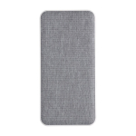 Bateria externa retangular em plástico reciclado e RPET 10.000 mAh cor branco primeira vista