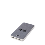 Bateria externa retangular em plástico reciclado e RPET 10.000 mAh cor branco vista principal