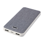 Bateria externa retangular em plástico reciclado e RPET 10.000 mAh primeira vista