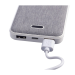 Bateria externa retangular em plástico reciclado e RPET 10.000 mAh quarta vista