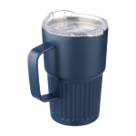 Copo take away de aço inoxidável reciclado com asa 450ml primeira vista