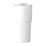 Copo de aço inoxidável reciclado com fecho deslizante 500ml cor branco primeira vista