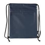Mochila de cordas repelente à água com bolso frontal cor azul primeira vista