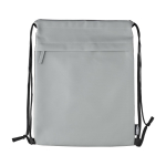 Mochila de cordas repelente à água com bolso frontal cor cinzento primeira vista