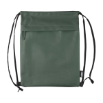 Mochila de cordas repelente à água com bolso frontal cor verde primeira vista