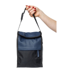 Saco térmico em poliéster e PU repelente à água com 3 compartimentos cor azul segunda vista