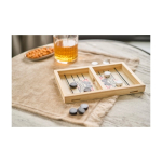 Jogo de hóquei de mesa rápido em madeira com 10 peças redondas décima vista