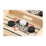 Jogo de hóquei de mesa rápido em madeira com 10 peças redondas sexta vista