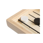 Jogo de hóquei de mesa rápido em madeira com 10 peças redondas sétima vista