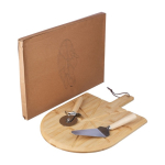 Tábua de pizza em bambu com guias de corte, cortador e espátula décima segunda vista