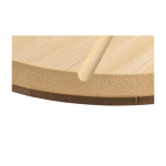 Tábua de pizza em bambu com guias de corte, cortador e espátula sexta vista