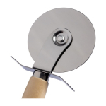 Tábua de pizza em bambu com guias de corte, cortador e espátula oitava vista