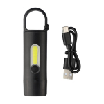 Lanterna de bolso com 3 modos de iluminação e mosquetão quinta vista