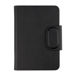 Porta-passaporte com localizador em pele sintética reciclada cor preto primeira vista