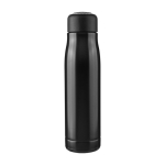 Garrafa antifugas de aço inoxidável com pega de cordão 500 ml cor preto primeira vista