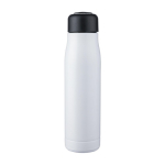Garrafa antifugas de aço inoxidável com pega de cordão 500 ml cor branco primeira vista