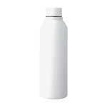 Garrafa de aço inoxidável reciclado com revestimento em borracha 500ml cor branco primeira vista