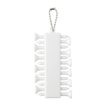 Conjunto de 12 tees de golfe em plástico reciclado com cordão metálico cor branco primeira vista