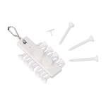 Conjunto de 12 tees de golfe em plástico reciclado com cordão metálico primeira vista