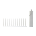 Conjunto de 12 tees de golfe em plástico reciclado com cordão metálico terceira vista