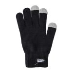 Luvas de inverno em RPET com 3 dedos para uso em ecrãs tácteis cor preto primeira vista