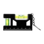 Porta-chaves com duplo nível de bolha, régua de 7 cm e base magnética cor preto primeira vista