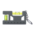 Porta-chaves com duplo nível de bolha, régua de 7 cm e base magnética cor cinzento primeira vista
