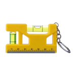 Porta-chaves com duplo nível de bolha, régua de 7 cm e base magnética cor amarelo primeira vista