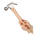 Martelo com corpo de madeira de faia e cabeça de aço quinta vista