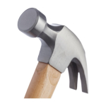 Martelo com corpo de madeira de faia e cabeça de aço sexta vista