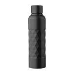 Garrafa de aço inoxidável com textura geométrica 800ml cor preto primeira vista