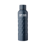 Garrafa de aço inoxidável com textura geométrica 800ml cor azul vista principal