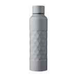 Garrafa de aço inoxidável com textura geométrica 800ml cor cinzento primeira vista