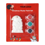 Pendente de Pai Natal de gesso para pintar com 3 tintas acrílicas segunda vista