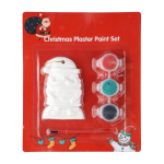 Pendente de Pai Natal de gesso para pintar com 3 tintas acrílicas sexta vista