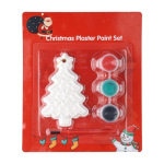Árvore de Natal de gesso para pintar com 3 tintas acrílicas cor multicolor primeira vista