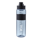 Garrafa de plástico com dupla opção de beber pela tampa 900ml cor preto vista principal