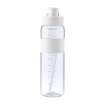 Garrafa de plástico com dupla opção de beber pela tampa 900ml cor branco primeira vista