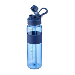 Garrafa de plástico com dupla opção de beber pela tampa 900ml cor azul ultramarino segunda vista