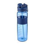 Garrafa de plástico com dupla opção de beber pela tampa 900ml primeira vista