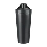 Shaker de aço inoxidável reciclado com bola misturadora metálica 750ml cor preto primeira vista