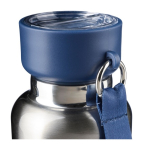 Garrafa de aço inoxidável com alça de pulso e copo na base 500ml sétima vista